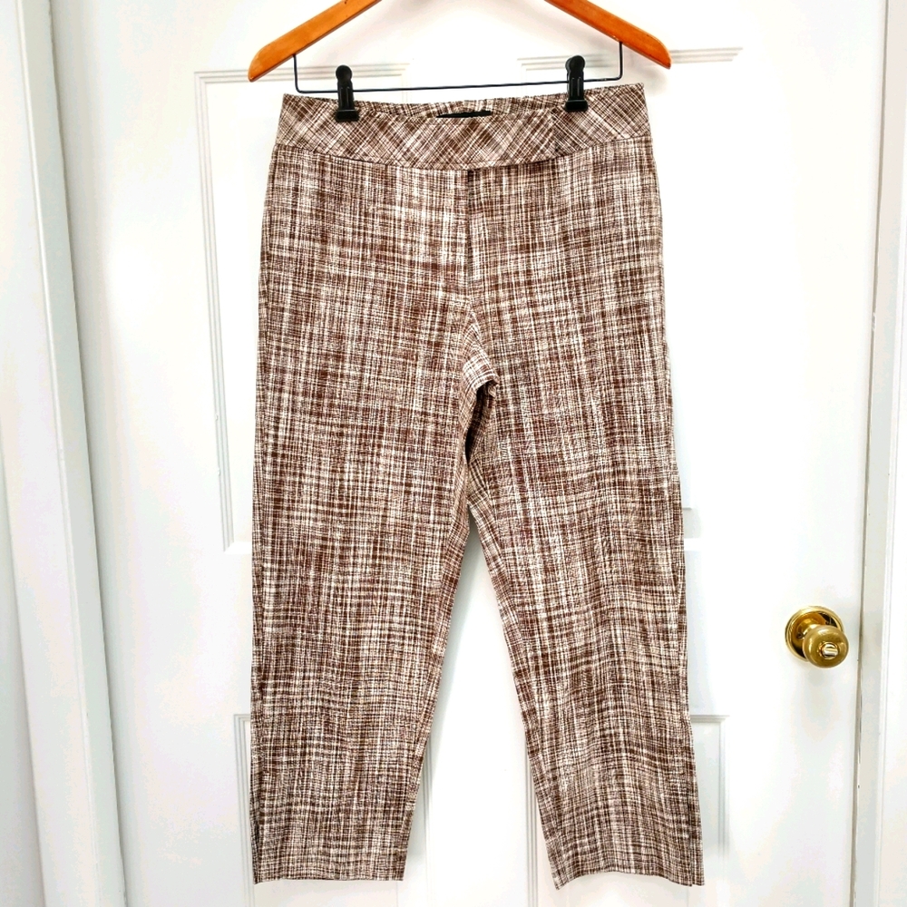 Cropped Casual Brown + Cream Talbots Pants Size 6